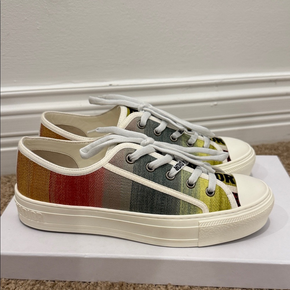 ⭐ CHRISTIAN DIOR Runway Ombre Sneakers Matching Book Tote (Shown Styled)